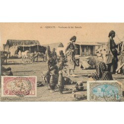 DJIBOUTI. Vendeuses de lait Somalis 1913