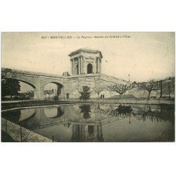 carte postale ancienne 34 MONTPELLIER. Château d'Eau Bassin 1923