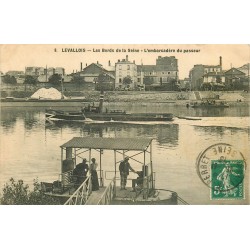 92 LEVALLOIS-PERRET. Embarcadère du Passeur de la Seine 1913