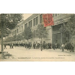 92 LEVALLOIS-PERRET. La Sortie des Ateliers Automobiles Bayard-Clément 1906