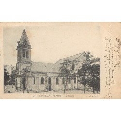 92 LEVALLOIS PERRET. 2 cpa L'Eglise 1902 et la Chapelle