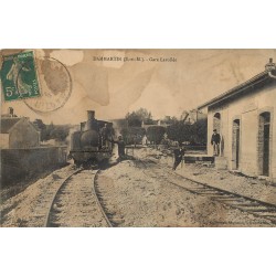 77 DAMMARTIN EN GOËLE. Train avec sa locomotive en Gare Lavollée 1911