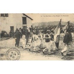 64 PAYS BASQUE. Procession la Fête Dieu Fanfare et le Génie militaire 1912