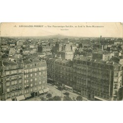 92 LEVALLOIS-PERRET. Vue panoramique Sud-Est et Butte Montmartre