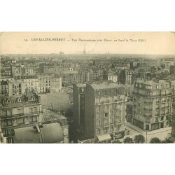 92 LEVALLOIS-PERRET. Vue panoramique Ouest et la Tour Eiffel