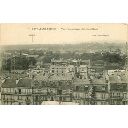 92 LEVALLOIS-PERRET. Vue panoramique Nord-Ouest vue lointaine Usine Clément-Bayard