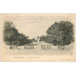 carte postale ancienne 34 MONTPELLIER. Jardin du Peyrou 1903