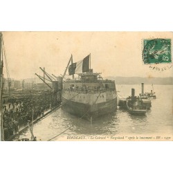 33 BORDEAUX. Le Cuirassé " Vergniaud " après le lancement 1911