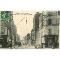 92 LEVALLOIS-PERRET. Café et Boucherie rue Fazillau près rue Gravel 1907
