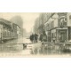 92 LEVALLOIS-PERRET. Hôtel Rues des Frères Herbert et Gide crue Seine en 1910