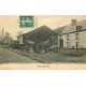 60 LE PLESSIS-BELLEVILLE. Attelage et charrettes devant une Ferme Entrepôt de pierres 1908