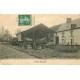 60 LE PLESSIS-BELLEVILLE. Attelage et charrettes devant une Ferme Entrepôt de pierres 1908