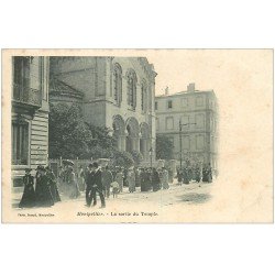 34 MONTPELLIER. La sortie du Temple vers 1900