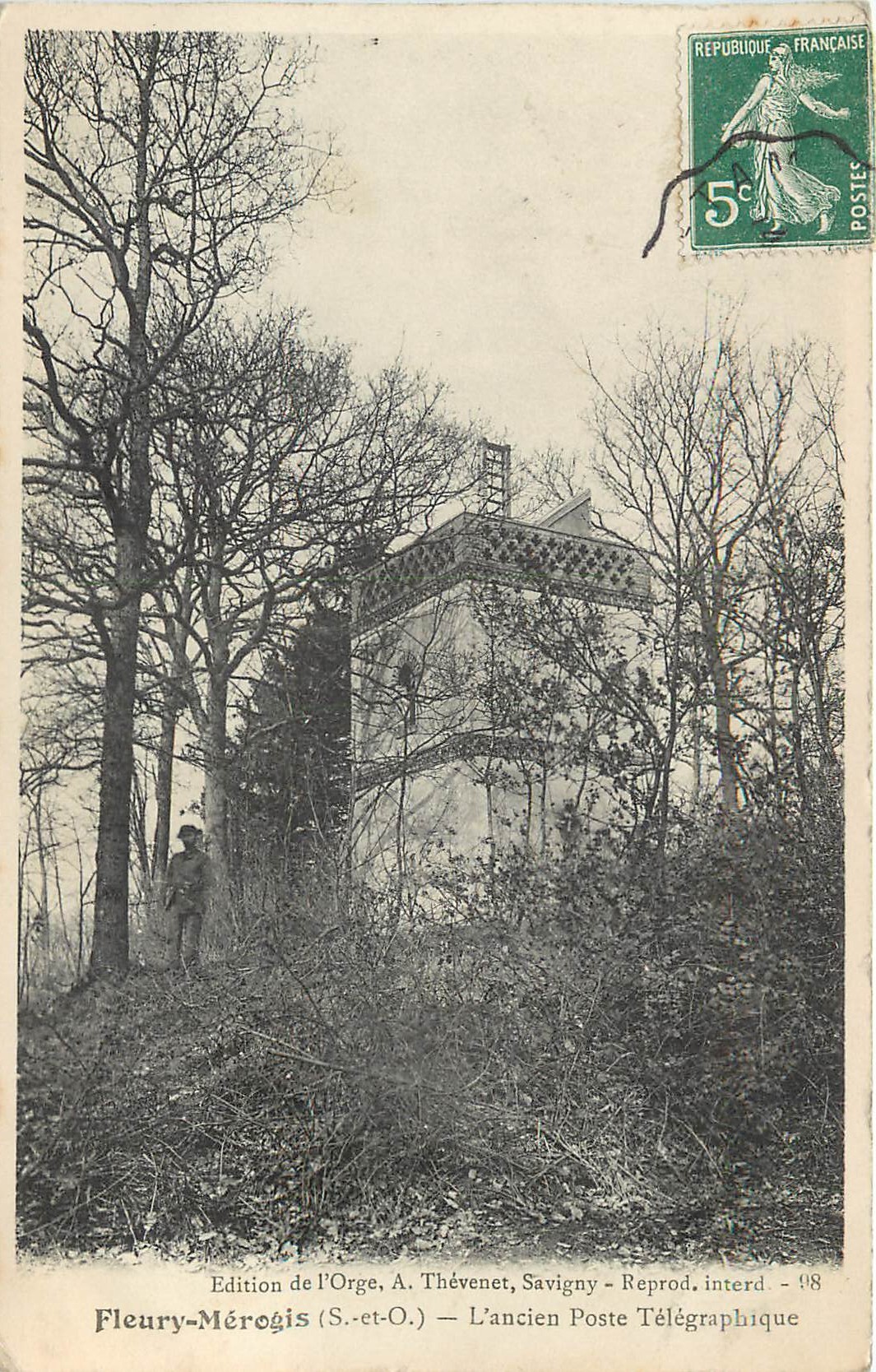 91 FLEURY-MEROGIS. L'ancien Poste télégraphique animation vers 1910