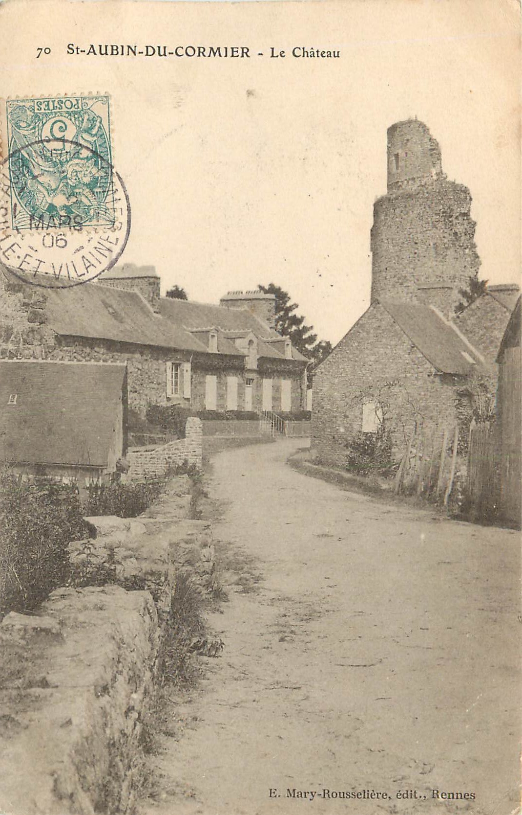 35 SAINT-AUBIN-DU-CORMIER. Le Château 1906