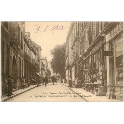 carte postale ancienne 03 BOURBON L'ARCHAMBAULT. Rue Achille Allier 1923. Magasin de Cartes Postales
