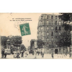92 LEVALLOIS-PERRET. Vespasienne Place Cormeille et rue Voltaire 1910