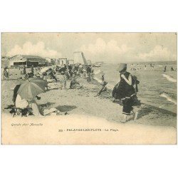 carte postale ancienne 34 PALAVAS-LES-FLOTS. La Plage vers 1908