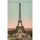5 cpa 75 PARIS. Ecole militaire, Jardin Saint-Ouen, Tour Eiffel, Arc de Triomphe et Chambre Députés