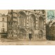 2 cpa 50 SAINT-LO. Pérelles du Bon-Sauveur et Portail Eglise Notre-Dame 1907