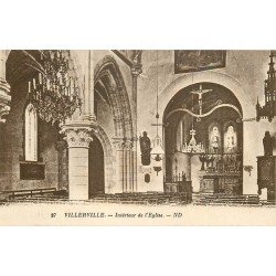 14 VILLERVILLE. Intérieur de l'Eglise