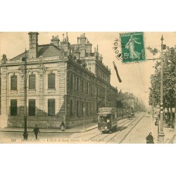 33 BORDEAUX. Ecole de Santé Navale et Tramway Cours Saint-Jean 1911