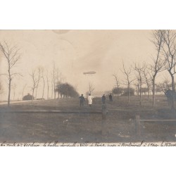 Photo Cpa 51 MONTMIRAIL. Ballon dirigeable "Ville de Paris" en route pour Verdun 15 Janvier 1908
