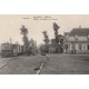 LEYSELE. Train à la Station et Dépôt du Vicinal avec Café de la Gare 1914