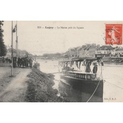 77 LAGNY SUR MARNE. Bateau vedette pour ballade sur la Marne près du Square 1914