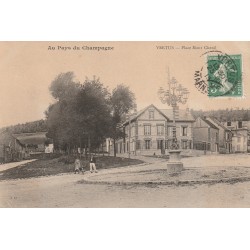 2 cpa 51 VERTUS. Place Mont Chenil et vue générale 1913-14