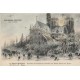 75 PARIS 04. Bombes incendiaires lancées sur Notre-Dame de Paris 1915
