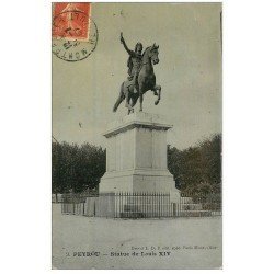 carte postale ancienne 34 PEYROU. Statue Louis XIV 1907