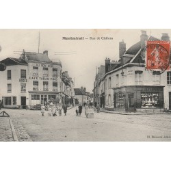 51 MONTMIRAIL. Café "Au bon Coin" et Zinguerie Reudet rue de Châlons 1910