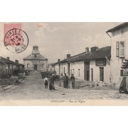 55 CHAILLON. Epicerie Drapier Rue de l'Eglise 1906