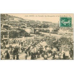 carte postale ancienne 34 SETE CETTE. Baraquettes Butte-Ronde sur Corniche 1909