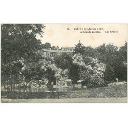 carte postale ancienne 34 SETE CETTE. Château d'Eau Cascade et Grottes 1905