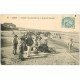 carte postale ancienne 34 SETE CETTE. Douanier Policier Plage du Kursaal 1906