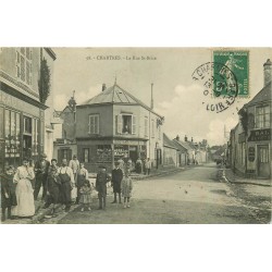 28 CHARTRES. Bar Buvette et Epicerie la Rue Saint-Brice vers 1909