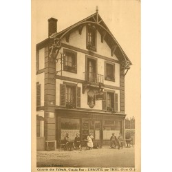 2 cpa 78 L'HAUTIL. Hôtel restaurant la Closerie des Tilleuls sur Grande Rue