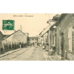 10 MERY-SUR-SEINE. Rue Montpellier bien animée 1912