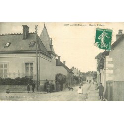 2 cpa 10 MERY-SUR-SEINE. Rue des Orfèvres et Ecole de Garçons 1912