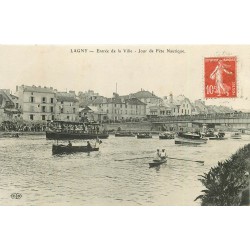 77 LAGNY SUR MARNE. Entrée de la Ville jour de Fête Nautique 1910