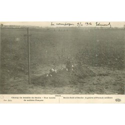 2 cpa GUERRE 1914-18. Tombes de soldats Français à Senlis et Nogeon