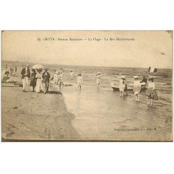 carte postale ancienne 34 SETE CETTE. Plage Méditerranée