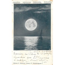 Illustrateur Zamboni à Vienna " LE BAISER DE LA LUNE " 1900