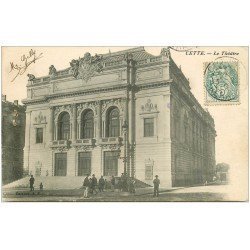 carte postale ancienne 34 SETE CETTE. Théâtre 1907