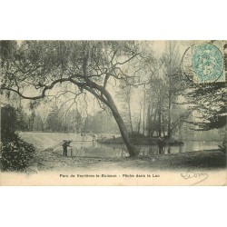 91 VERRIERES-LE-BUISSON Pêche dans le Lac du Parc 1905