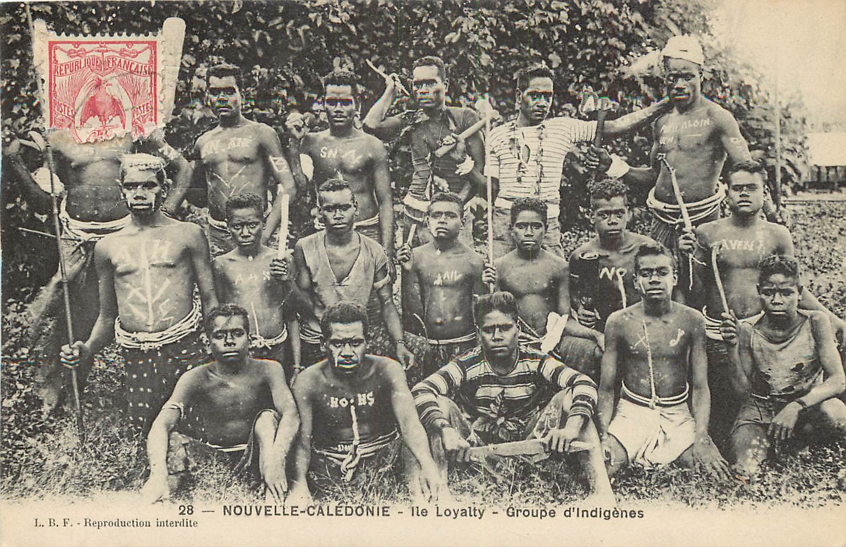 NOUVELLE-CALEDONIE. Groupe d'Indigènes Île Loyalty 1911
