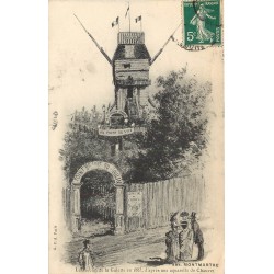 PARIS 18 Montmartre. Le Moulin de la Galette en 1883 d'après Chauvet