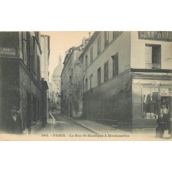 PARIS 18 Montmartre. Rue Saint-Rustique et des Saules vers 1900